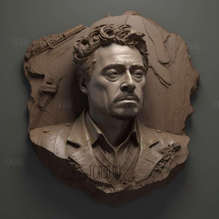 Robert Downey Jr 2 stl model for CNC